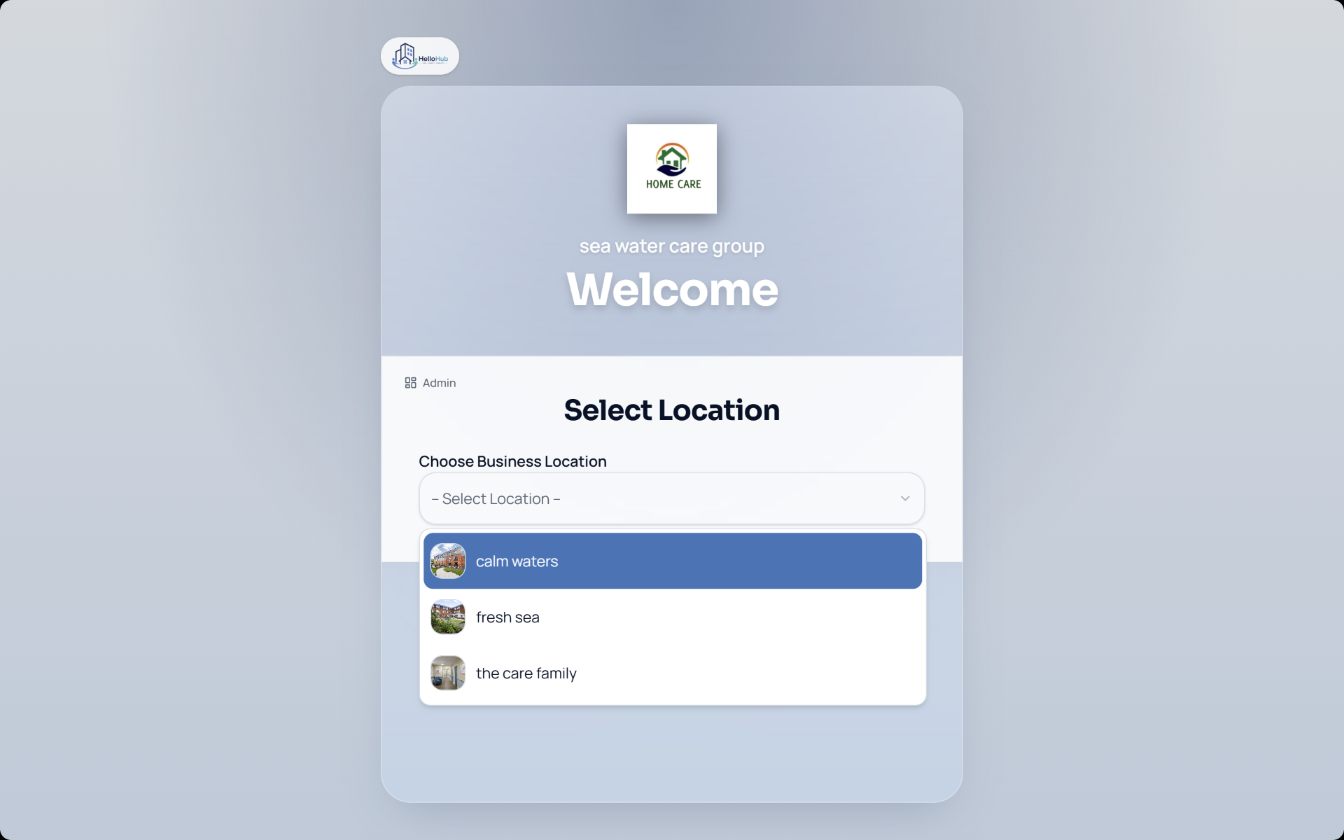 2. Pick a location on the kiosk